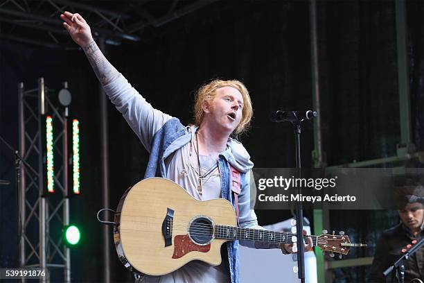 Travis Clark of We The Kings performs during "FOX & Friends" All American Concert Series outside of FOX Studios on June 10, 2016 in New York City.