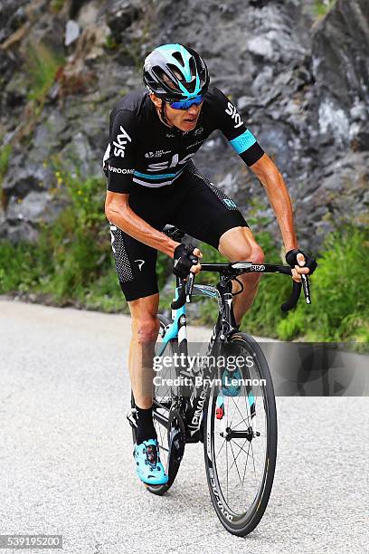 Chris Froome of Great Britain and Team SKY in action on his way to winning stage five of the 2016 Criterium du Dauphine a 140km stage from La Ravoire...