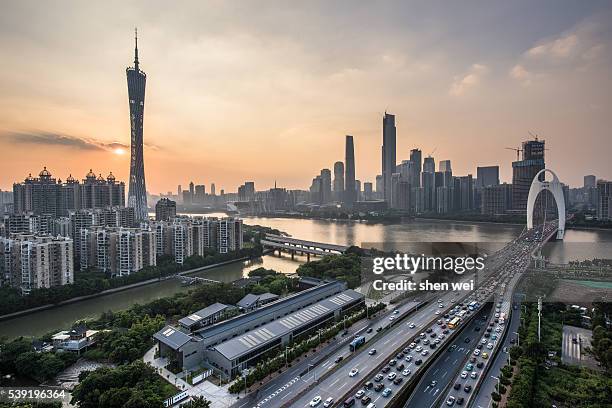 china guangzhou urban landscape - guangzhou stock pictures, royalty-free photos & images