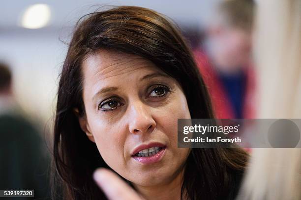 Labour's Shadow Cabinet Minister Gloria de Piero meets with a group of women voters to talk about the importance of a vote to remain in the European...