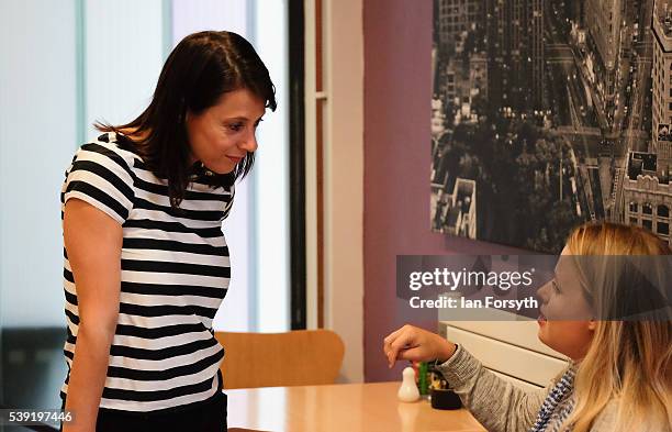 Labour's Shadow Cabinet Minister Gloria de Piero meets with a group of women voters to talk about the importance of a vote to remain in the European...