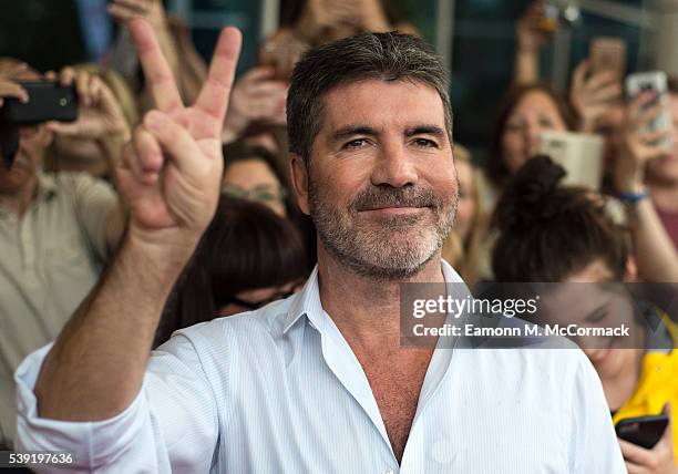 Simon Cowell arrives for the first X Factor auditions of 2016 on June 10, 2016 in Leicester, United Kingdom.