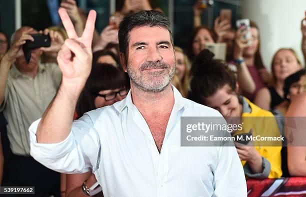 Simon Cowell arrives for the first X Factor auditions of 2016 on June 10, 2016 in Leicester, United Kingdom.