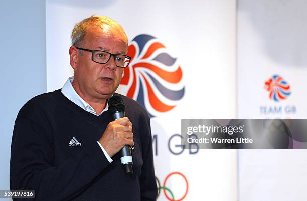 Mark England, Chef de Mission Team GB speaks to the media during an announcement of tennis athletes named in Team GB for the Rio 2016 Olympic Games...