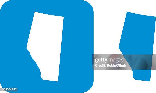 blue alberta icons - alberta stock illustrations