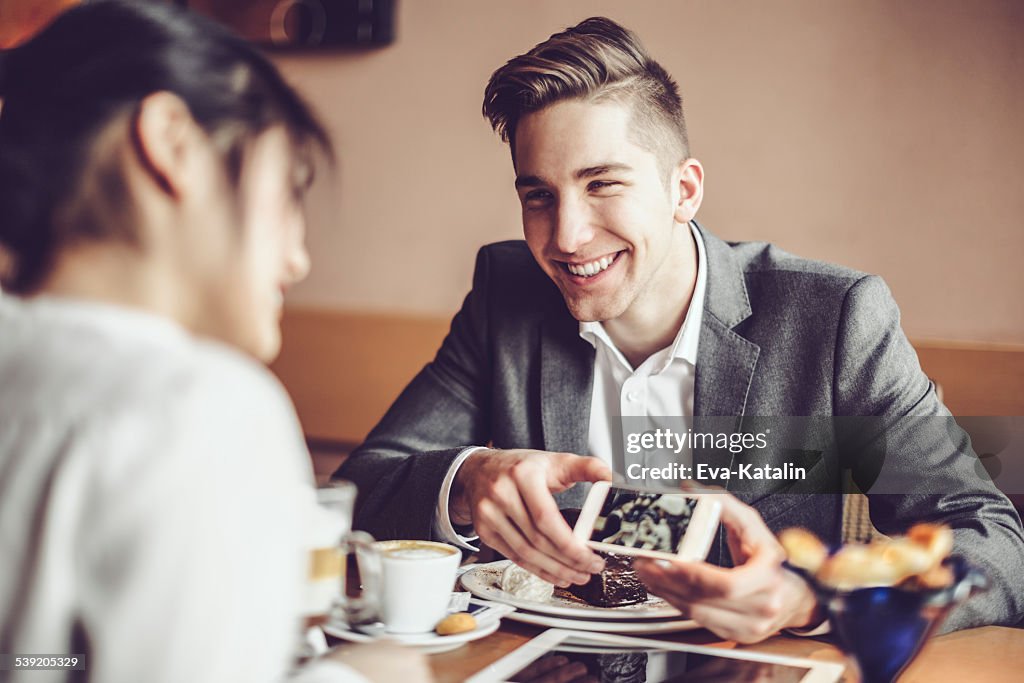 Young couple being together