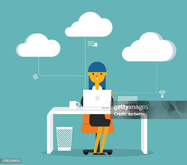 business work - digital mindset stock illustrations