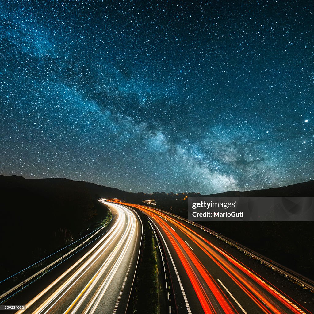 Highway at night