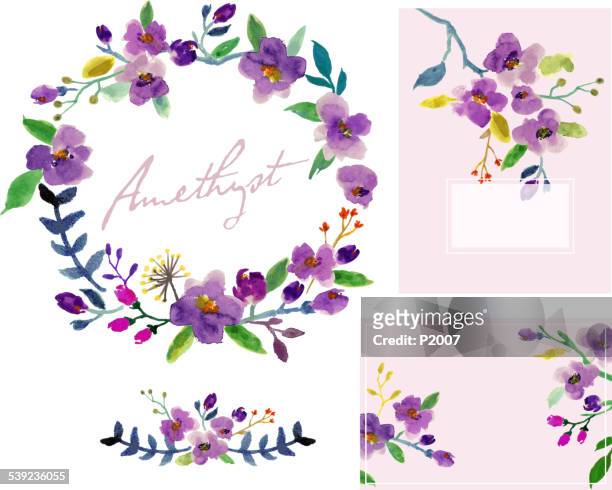 watercolor floral design set - peony 幅插畫檔、美工圖案、卡通及圖標