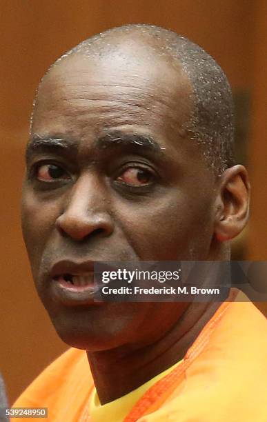 Actor Michael Jace appears in court where he was sentenced to 40 years to life in prison for the murder of his wife, at Clara Shortridge Foltz...