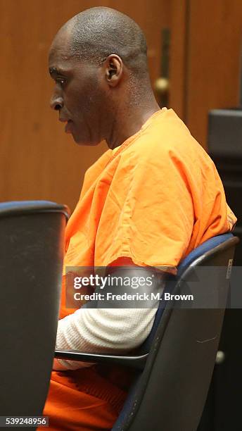Actor Michael Jace appears in court where he was sentenced to 40 years to life in prison for the murder of his wife, at Clara Shortridge Foltz...