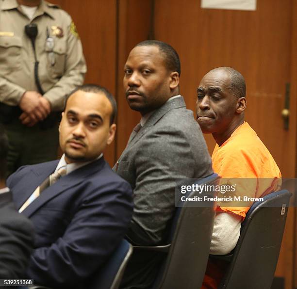 Actor Michael Jace appears in court where he was sentenced to 40 years to life in prison for the murder of his wife, at Clara Shortridge Foltz...