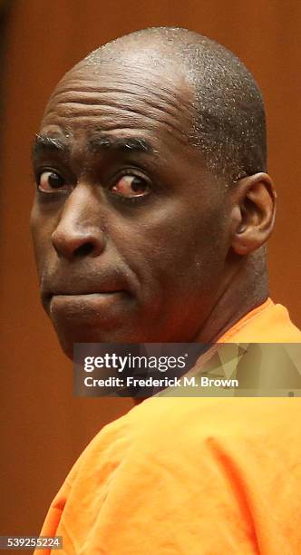 Actor Michael Jace appears in court where he was sentenced to 40 years to life in prison for the murder of his wife, at Clara Shortridge Foltz...