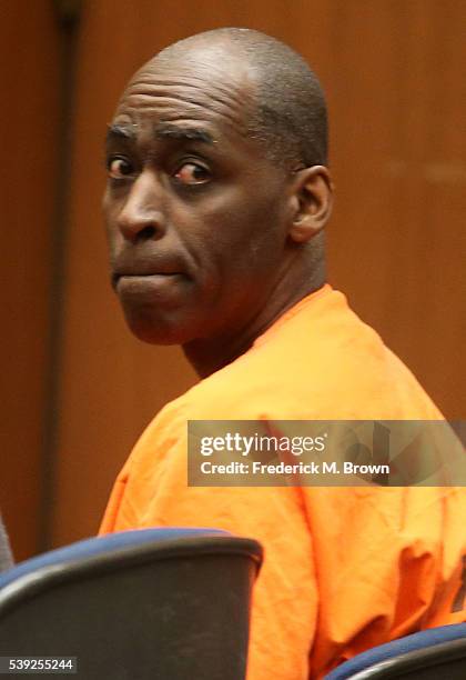 Actor Michael Jace appears in court where he was sentenced to 40 years to life in prison for the murder of his wife, at Clara Shortridge Foltz...