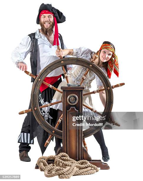 linda pareja pirates - vestuario teatral fotografías e imágenes de stock