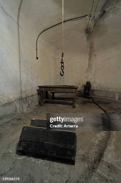 Torture chamber at the Fort Breendonk, Belgium.