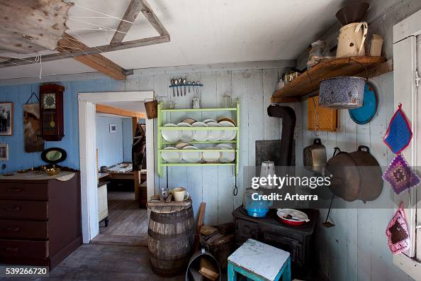 Interior of traditional house at the Uummannaq Museum