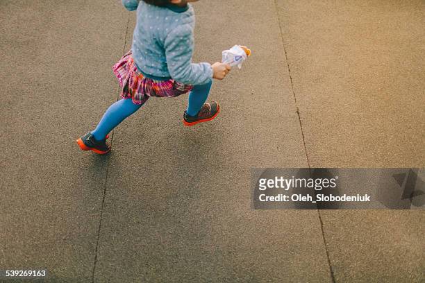 Little girl running