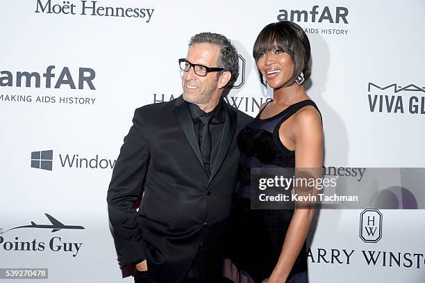 Kenneth Cole and Naomi Campbell attend 7th Annual amfAR Inspiration Gala New York at Skylight at Moynihan Station on June 9, 2016 in New York City.