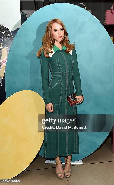 Suki Waterhouse attends the Burberry LC:M event at 121 Regent Street hosted by Christopher Bailey, Burberry Chief Creative and Chief Executive...