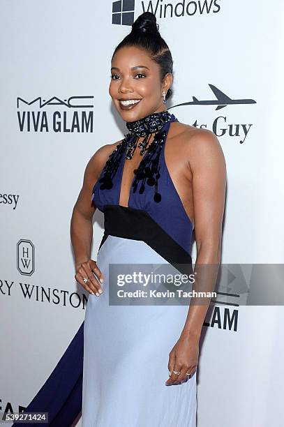 Gabrielle Union attends 7th Annual amfAR Inspiration Gala New York at Skylight at Moynihan Station on June 9, 2016 in New York City.