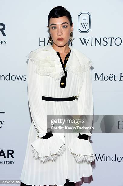 Mia Moretti attends 7th Annual amfAR Inspiration Gala New York at Skylight at Moynihan Station on June 9, 2016 in New York City.