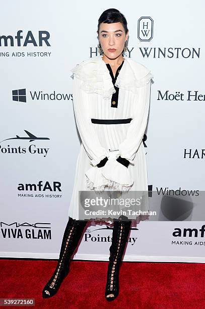 Mia Moretti attends 7th Annual amfAR Inspiration Gala New York at Skylight at Moynihan Station on June 9, 2016 in New York City.