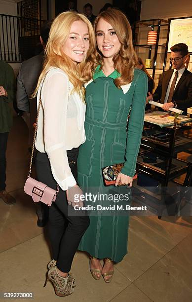 Clara Paget and Suki Waterhouse attend the Burberry LC:M event at 121 Regent Street hosted by Christopher Bailey, Burberry Chief Creative and Chief...