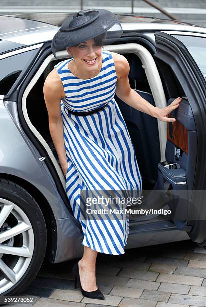 Samantha Cameron attends a national service of thanksgiving to mark Queen Elizabeth II's 90th birthday at St Paul's Cathedral on June 10, 2016 in...