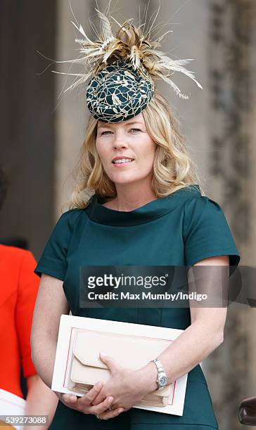 Autumn Phillips attends a national service of thanksgiving to mark Queen Elizabeth II's 90th birthday at St Paul's Cathedral on June 10, 2016 in...