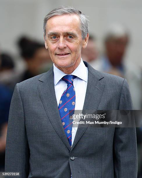 Gerald Grosvenor, Duke of Westminster attends a national service of thanksgiving to mark Queen Elizabeth II's 90th birthday at St Paul's Cathedral on...