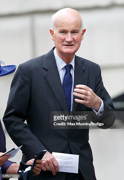 Sir Michael Peat attends a national service of thanksgiving to mark Queen Elizabeth II's 90th birthday at St Paul's Cathedral on June 10, 2016 in...