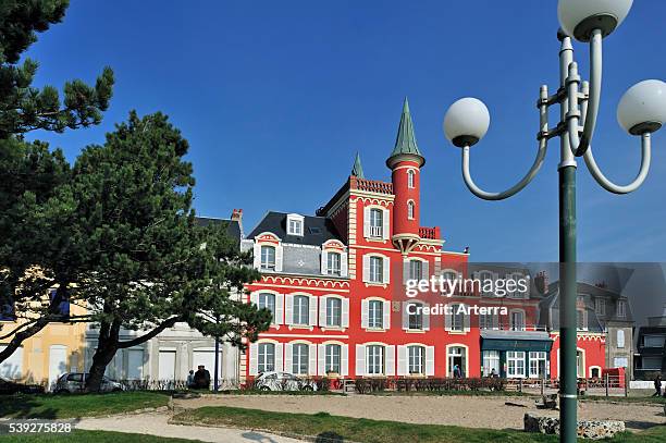 Hotel restaurant Les Tourelles at Le Crotoy, Bay of the Somme, Picardy, France.