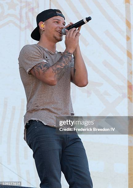 Kane Brown performs on the Chevrolet Riverfront Stage on June 10, 2016 in N