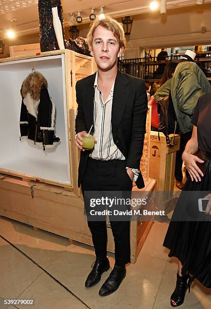 Tom Odell attends the Burberry LC:M event at 121 Regent Street hosted by Christopher Bailey, Burberry Chief Creative and Chief Executive Officer, on...