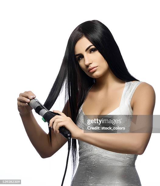 hair beauty treatment - hair curlers stock pictures, royalty-free photos & images