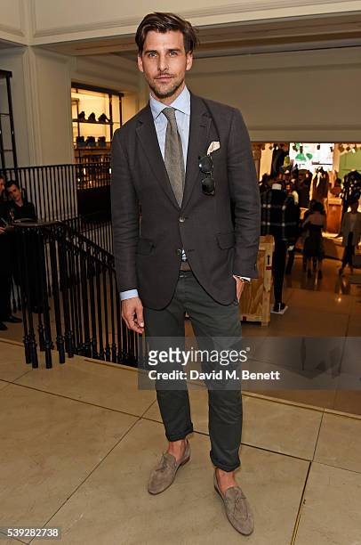 Johannes Huebl attends the Burberry LC:M event at 121 Regent Street hosted by Christopher Bailey, Burberry Chief Creative and Chief Executive...