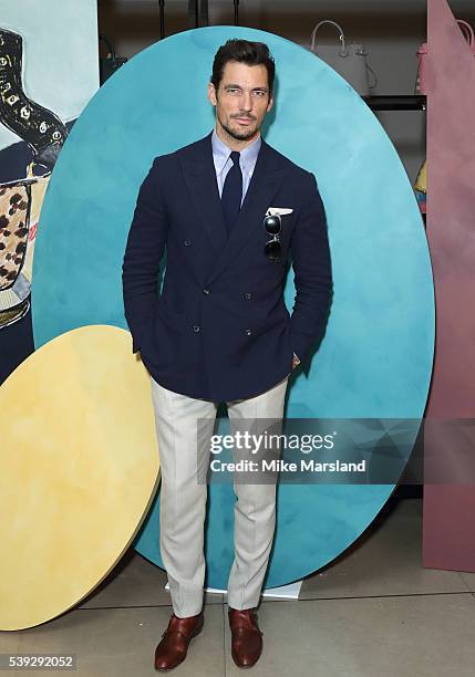 David Gandy attends the private Burberry event during The London Collections Men SS17 at Burberry on June 10, 2016 in London, England.