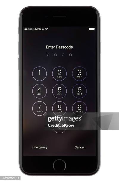 apple iphone 6 senha tela de bloqueio - iphone screen - fotografias e filmes do acervo