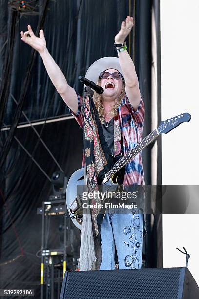 Recording artist Allen Stone performs onstage at What Stage during Day 2 of the 2016 Bonnaroo Arts And Music Festival on June 10, 2016 in Manchester,...