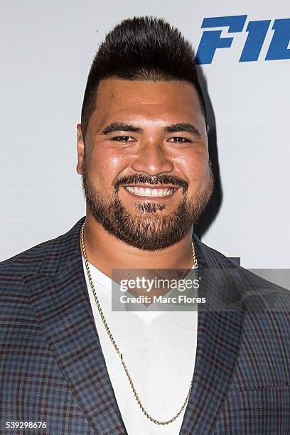 Mike Iupati arrives at the Premiere of Amazon Video's "All Or Nothing: A Season with the Arizona Cardinals" after party on June 9, 2016 in Los...