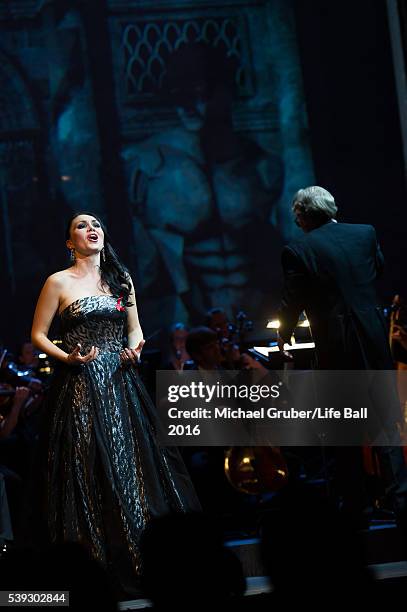 Margarita Gritskova performs on stage during the Red Ribbon Celebration Concert at Burgtheater on June 10, 2016 in Vienna, Austria. The Red Ribbon...