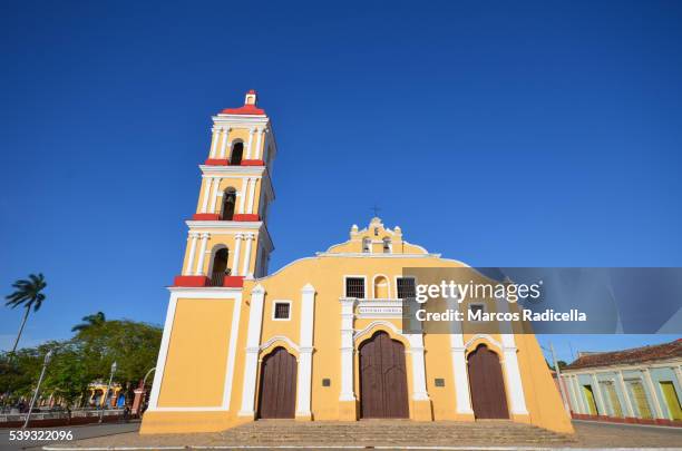 iglesia de san juan bautista, remedios, villa clara, cuba. - santa clara cuba stock pictures, royalty-free photos & images