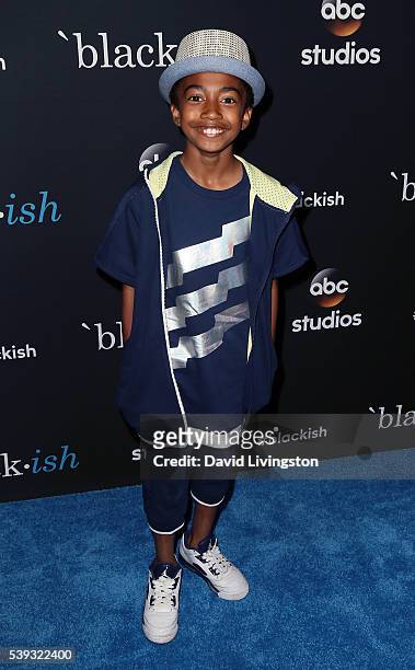 Actor Miles Brown attends the FYC event for ABC's "Black-ish" at Dave & Busters on June 10, 2016 in Hollywood, California.