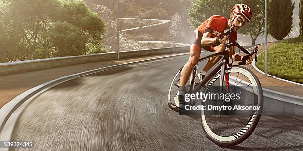 professional road cyclist - cycling race stockfoto's en -beelden