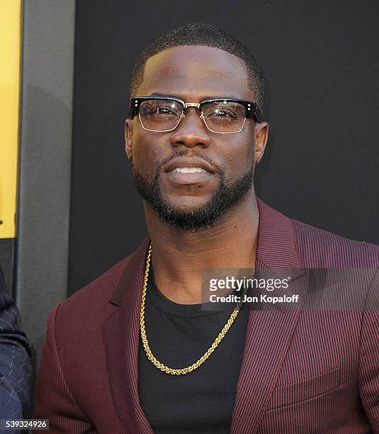 Actor Kevin Hart arrives at the Los Angeles Premiere "Central Intelligence" at Westwood Village Theatre on June 10, 2016 in Westwood, California.