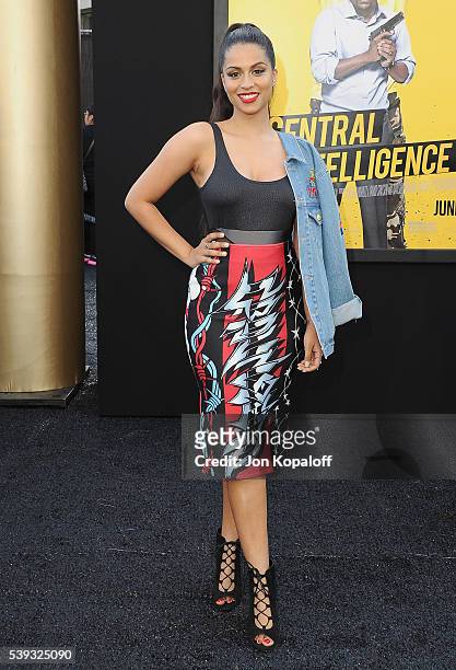 Actress Lilly Singh arrives at the Los Angeles Premiere "Central Intelligence" at Westwood Village Theatre on June 10, 2016 in Westwood, California.