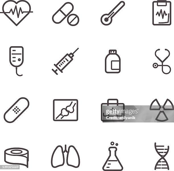 illustrazioni stock, clip art, cartoni animati e icone di tendenza di icone mediche - anilyanik
