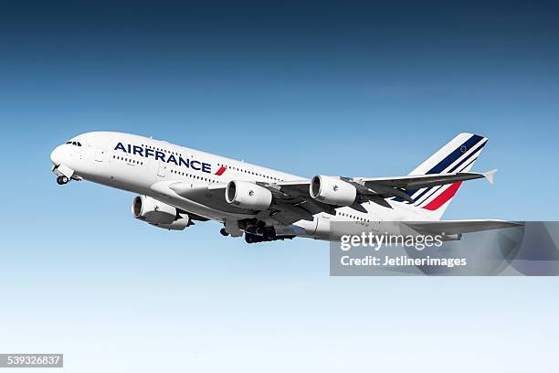 air france airbus a380 - air france fotografías e imágenes de stock