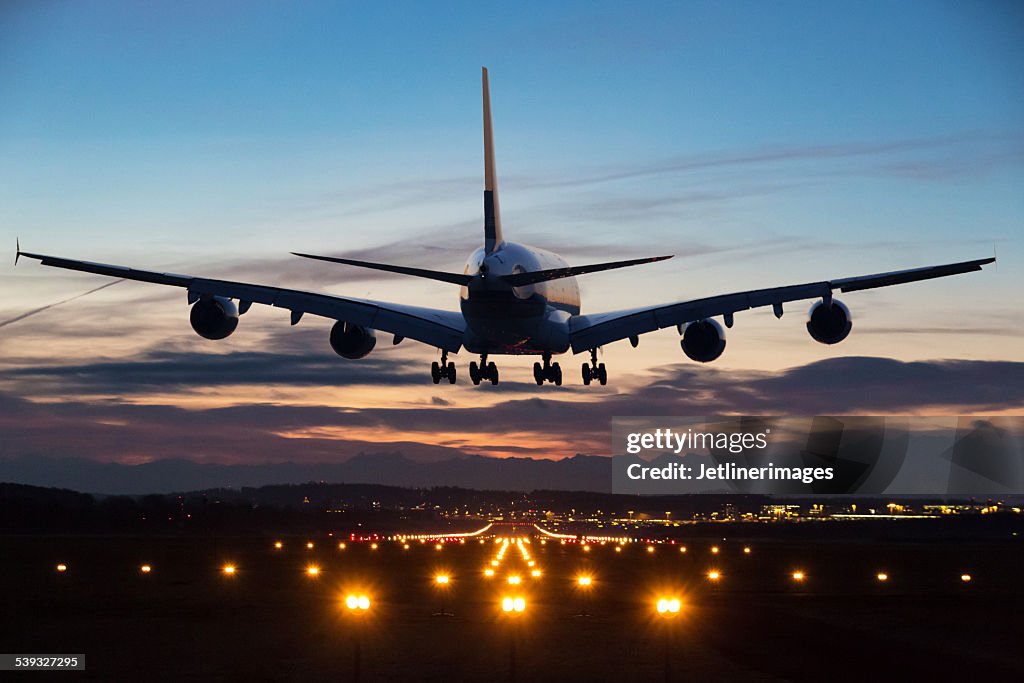 Landing avión